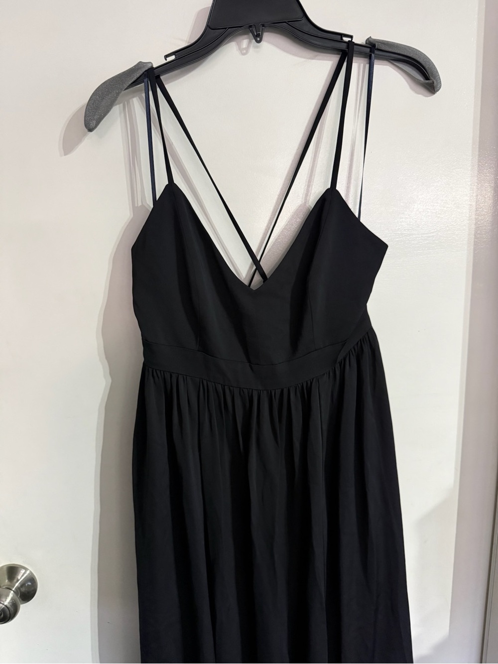 BNWT Women’s J Crew Black Maxi Dress Size 6 Adjustable Crossover Back Straps